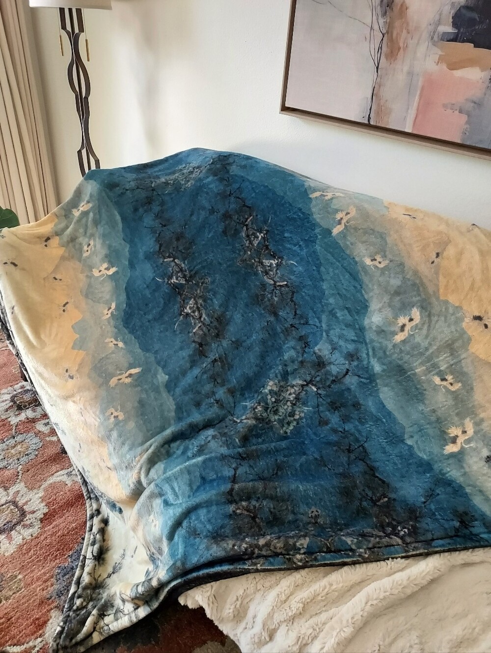 Johnny Was Reversible Cozy Blanket  NWOT
